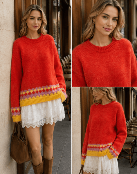 LACIE KNIT (RM6012) ONE SIZE - Coral - ca 25. august levering