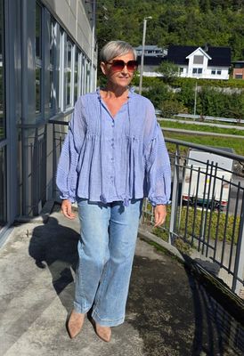 Hovedbilde  ROMA BLOUSE (G001) ONE SIZE - Blue jeans - ca . ...