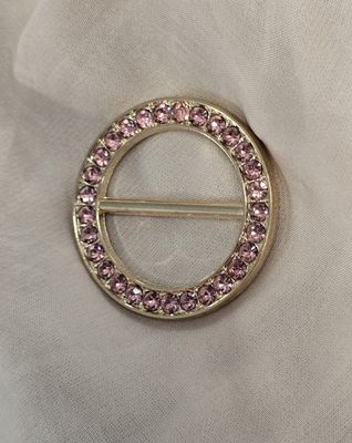 Hovedbilde SKJERFRING MED RHINESTONES - rosa