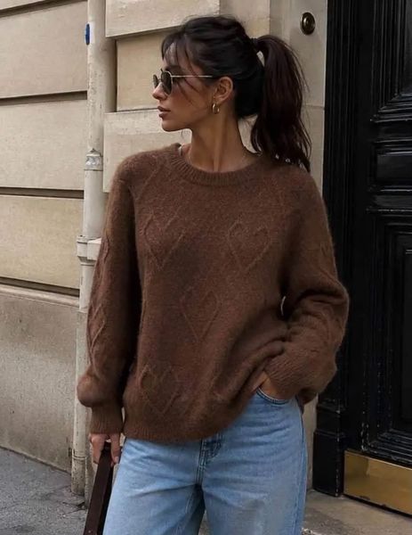 ARIELLE WOOL KNIT (1194) - brown - ca.20 august levering