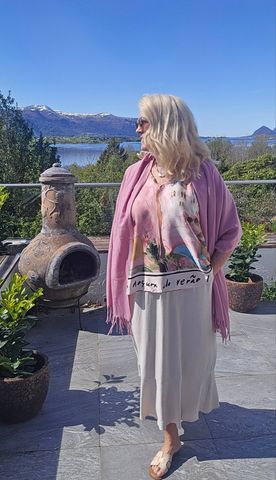Hovedbilde SOFT DRAPE SCARF -  gammelrosa