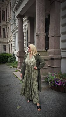 Hovedbilde LUZABELLE LONG CARDIGAN ( 2256 ) - armygreen 
