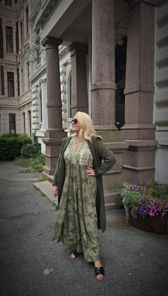 LUZABELLE LONG CARDIGAN ( 2256 ) - armygreen 
