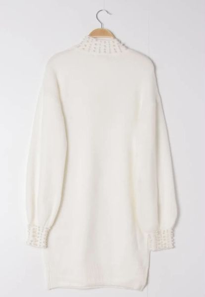 Pearl Knit Dress - White - (2357-3433/2013) - LEVERING CA. 25 august