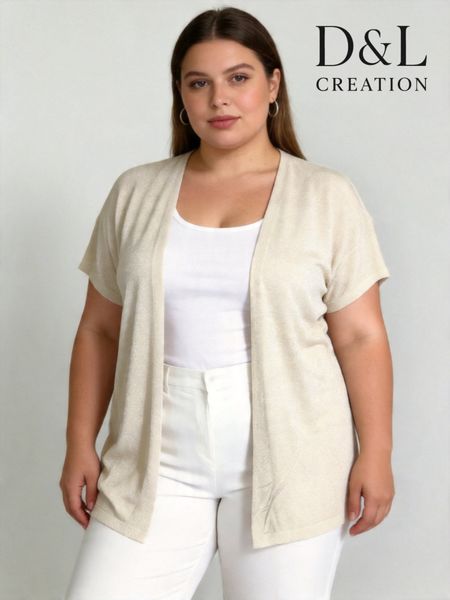 SOLENA LUREX CARDIGAN ( dp13034 ) - beige