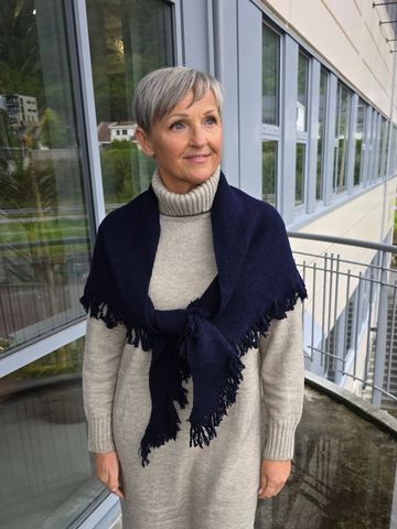 Hovedbilde Mirelle Fringe Scarf (F51-C) - Navy