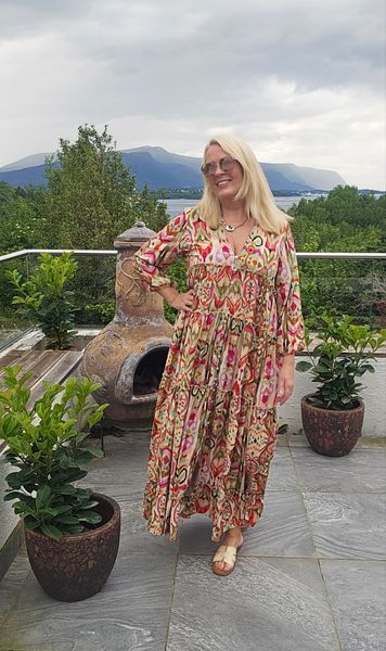 Alexandra Flow Dress - Multicolour 