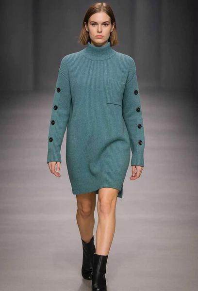 DAKOTA KNIT DRESS - Sea Green - (2330-3422) - LEVERING CA. 25 august