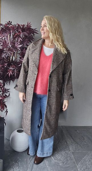 BJOERK Knitted V-Neck Vest ( 1224 ) – coral -