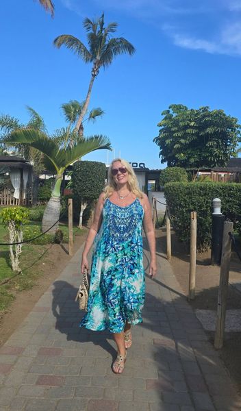 TAURO LONG DRESS – aqua - 