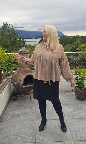 Hovedbilde  ROMA BLOUSE (G001) ONE SIZE - Taupe - ca 4 sept ...