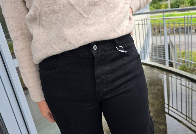 OLIVIA WIDE LEG JEANS ( GT602) - black
