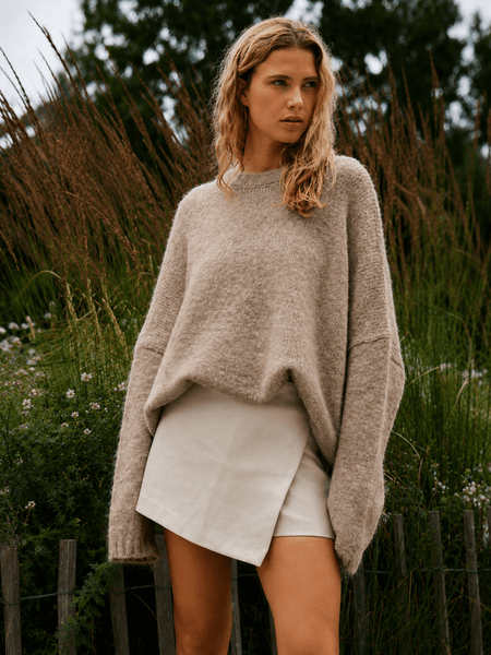 Mauve Knit (RM5027) ONE SIZE - Taupe - ca 25. august levering