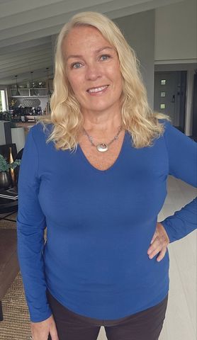 Hovedbilde Secret Long Sleeve – V-neck - indigo blue -