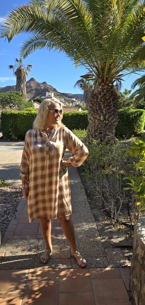 Ambrette Dress Mdc ( 6677 ) - camel- kun l/xl