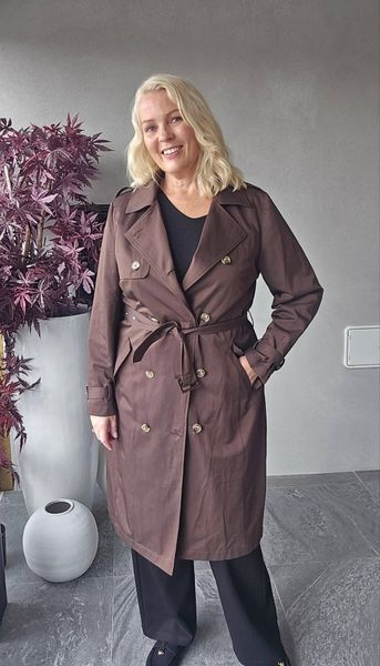 AUDREY TRENCH COAT (LANG) - brown - ca. 1 mai levering