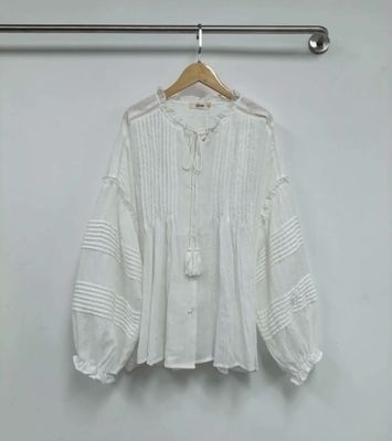 Hovedbilde  ROMA BLOUSE (G001) ONE SIZE - White - ca 25. ...