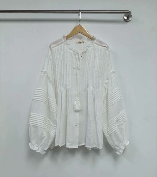  ROMA BLOUSE (G001) ONE SIZE - White - ca 25. august levering