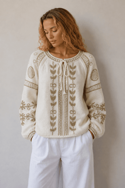 TILIA  KNIT (RM6017) ONE SIZE - White  - ca 25. august levering