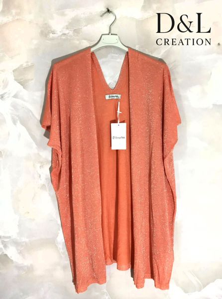 SOLENA LUREX CARDIGAN ( dp13034 ) - orange