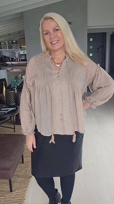 Hovedbilde  ROMA BLOUSE (G001) ONE SIZE - Taupe - ca 4 sept ...