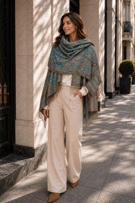 Hovedbilde Nayara Scarf (U01-D) - Chocolate & Blue