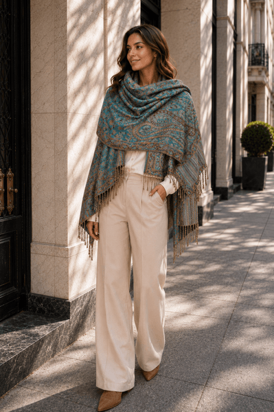 Nayara Scarf (U01-D) - Chocolate & Brown