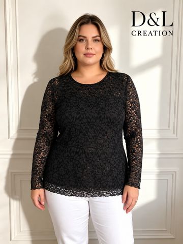 Hovedbilde YLVA LACE TOP ( dl007 ) - black