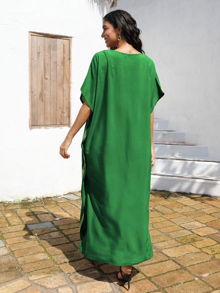 Almer&iacute;a Kaftan – Green & Gold - 