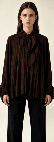 Florine Blouse (6810) Choco - ca 25. august levering