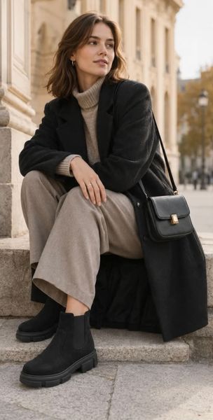 LARA SUEDE BOOTS (CH929) - Black