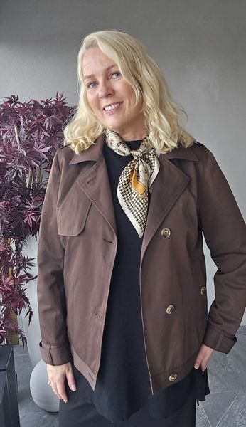 ZELIE SILK SCARF (rs03 ) – BEIGE, BROWN & GOLD