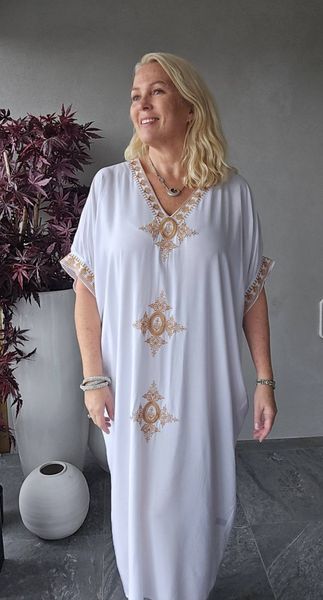 THALASSA KAFTAN – WHITE & GOLD 