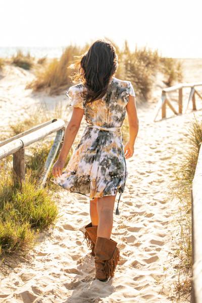 TARIFA SOUL- Short dress Celine shells-beigecopia 3 stk