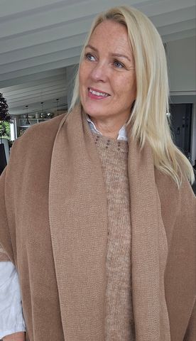 Hovedbilde Isolde Scarf -  m&oslash;rk brun og camel