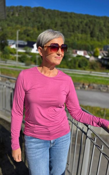Secret Long Sleeve – Round Neck - camelia pink