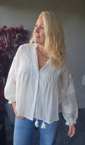 Hovedbilde  ROMA BLOUSE (G001) ONE SIZE - White