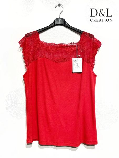 FEMME LACE TOP (BSQ6290)&nbsp;- red