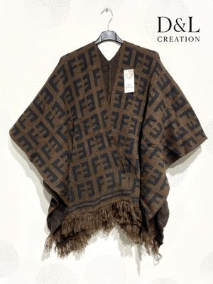 Hovedbilde ROXANA PONCHO SCARF ( dl1902 ) - m&oslash;rk brun
