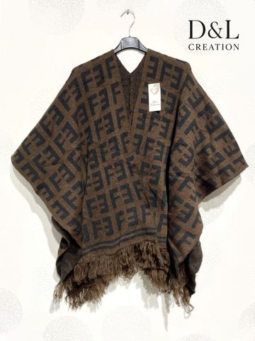 Hovedbilde ROXANA PONCHO SCARF ( dl1902 ) - m&oslash;rk brun