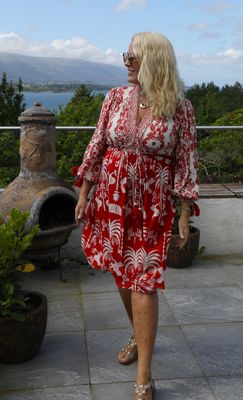 Hovedbilde GABRIELLA SHORT DRESS - warm scarlet / red