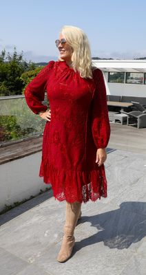Hovedbilde Thalia Lace Dress short - Merlot - 1 ...