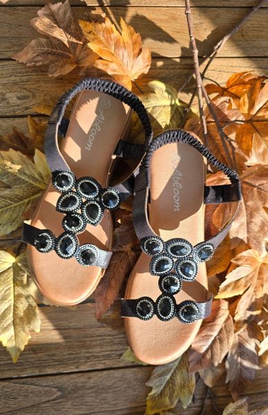 NAXOS SANDAL ( SY1106) - black