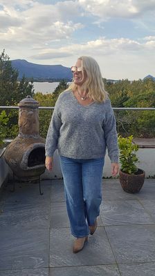Hovedbilde TALIA V-NECK KNIT (NY9185) - Grey