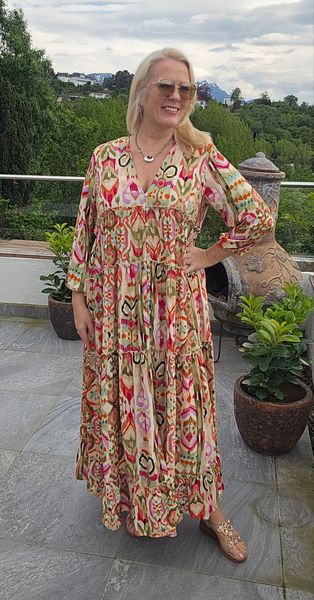 Alexandra Flow Dress - Multicolour - ca.1 juli levering