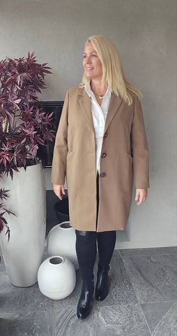 Hovedbilde AVA LONG BLAZER - camel - ca.10 oktober