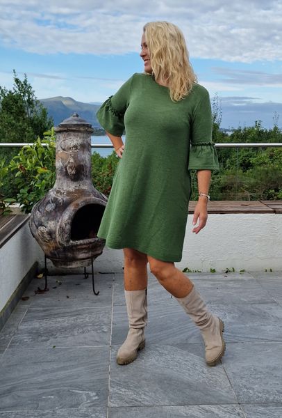 SHOP THE LOOK - By Basics - Dress Trumpet Cuff- grasshopper