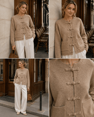 Hovedbilde BOWIE CARDIGAN (RM6016) ONE SIZE - Beige - ca 25. ...