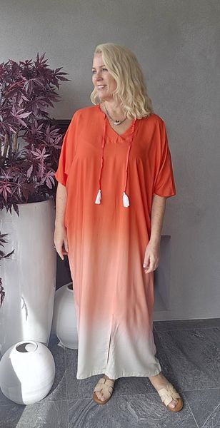 SALERNO KAFTAN – CORAL & SAND