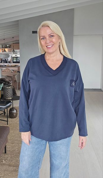 AMORE LOUNGE TOP - navy